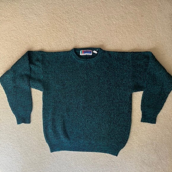 Vintage Unisex Green Crew Neck Sweater - Picture 1 of 3